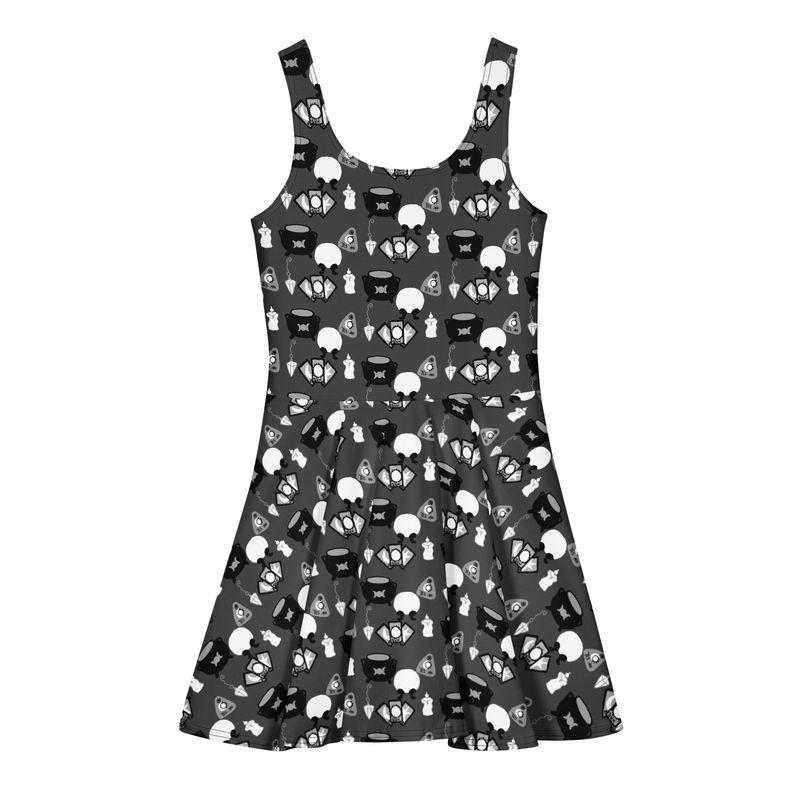 Witch's Divination Tools Cotton Skater Dress