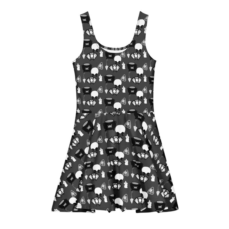 Witch's Divination Tools Cotton Skater Dress