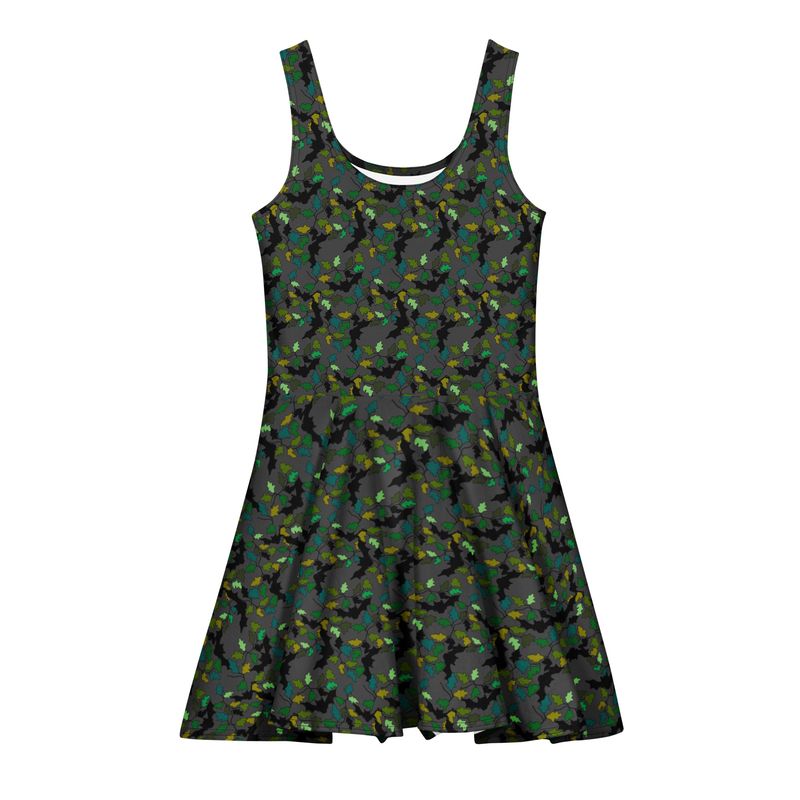 Bewitching Bats And Branches Cotton Skater Dress