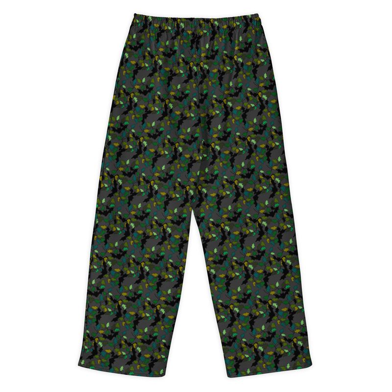 Bewitching Bats And Branches Spooky Cotton Wide Leg Pants