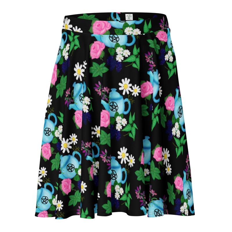 Witchy Tea Garden Skater Skirt