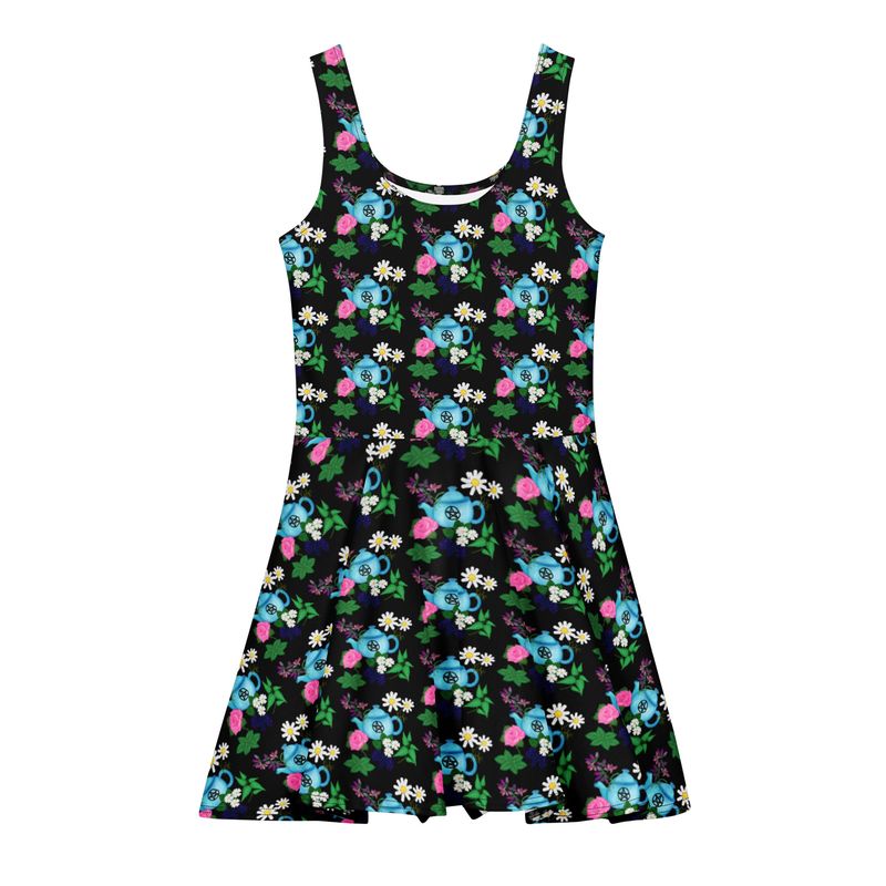 Witchy Tea Garden Cotton Skater Dress
