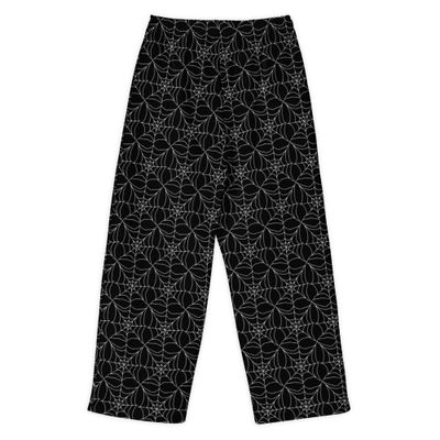 Spooky Spiderweb Gothic Cotton Wide Leg Pants