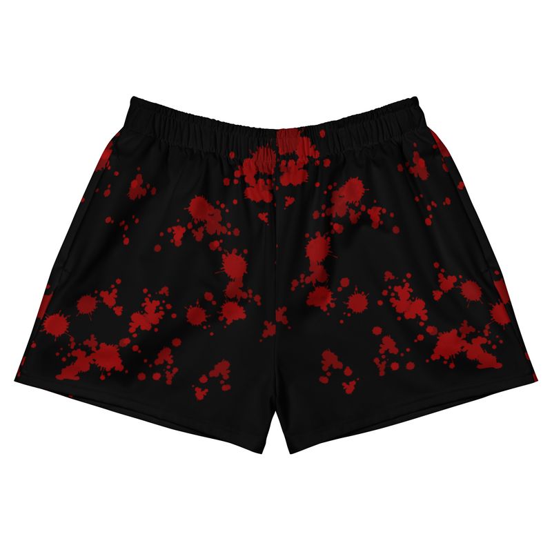 Spooky Slasher Horror Movie Blood Splatter Women's Swim Shorts