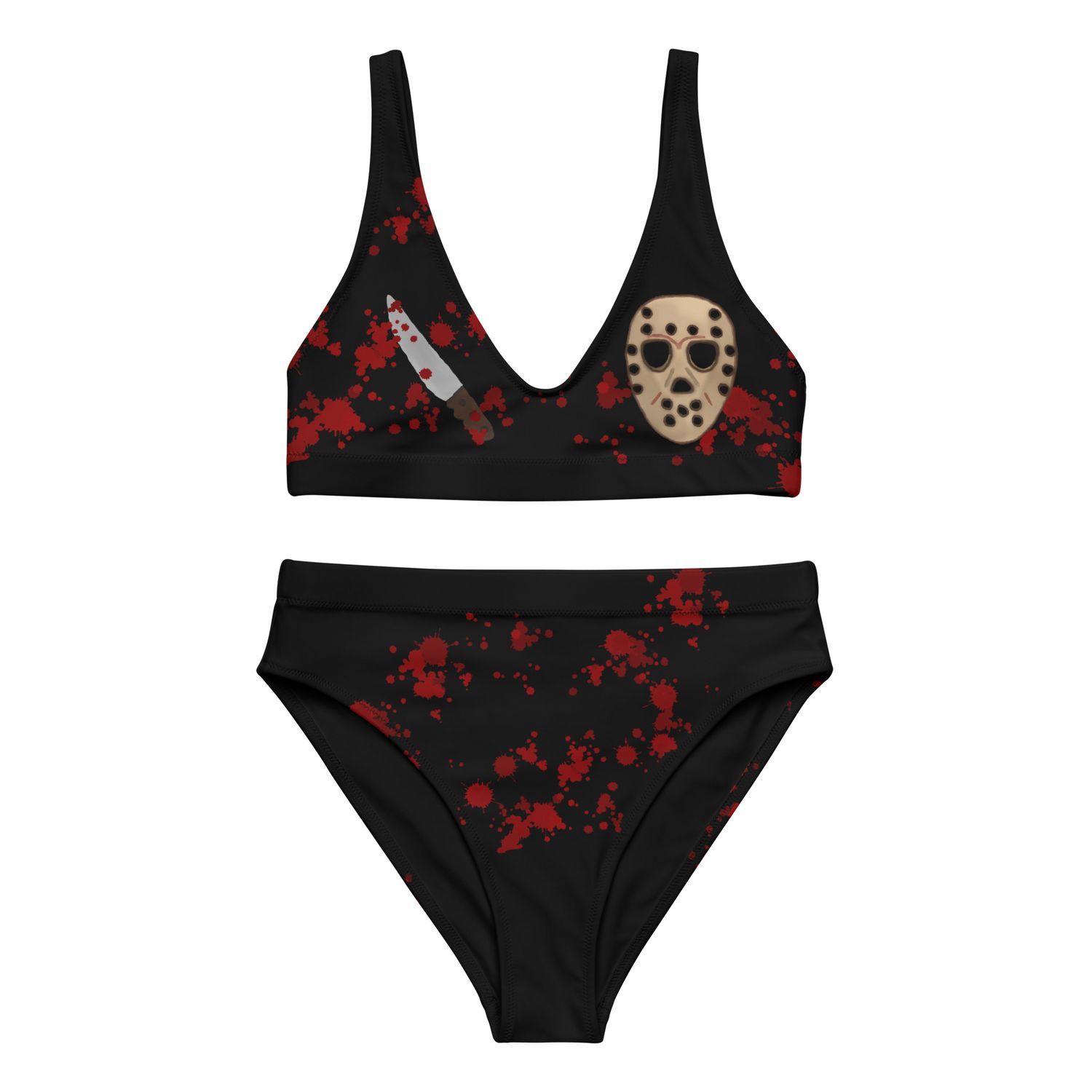 Spooky Slasher Horror High Waisted Bikini