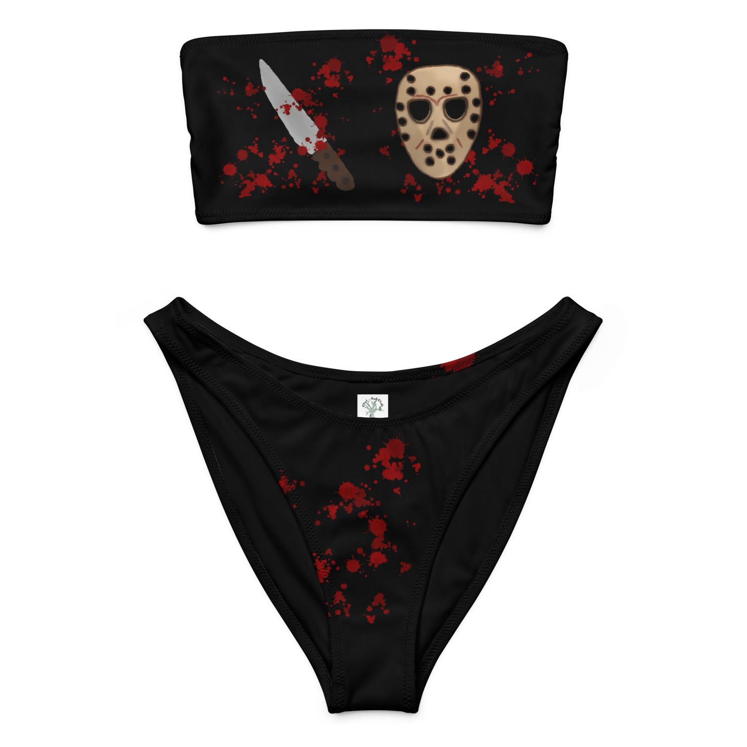 Spooky Slasher Horror Bandeau Bikini