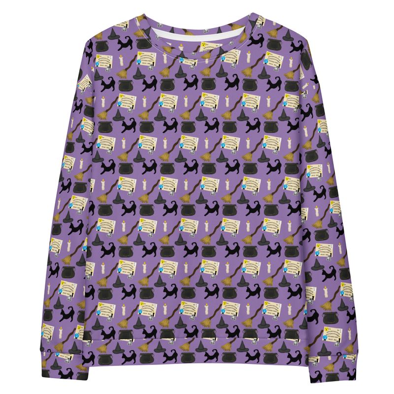 Classic Witchcraft Symbols Women's Witchy Cotton Sweatshirt