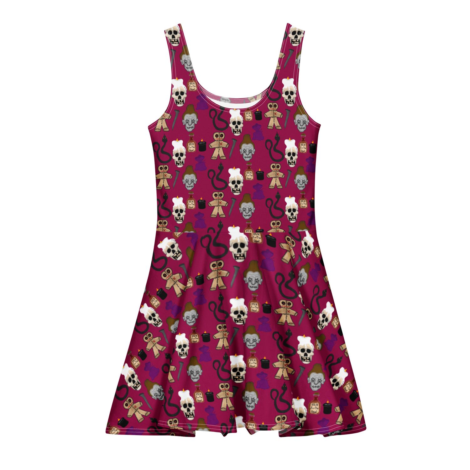 Voodoo Symbols Cotton Skater Dress