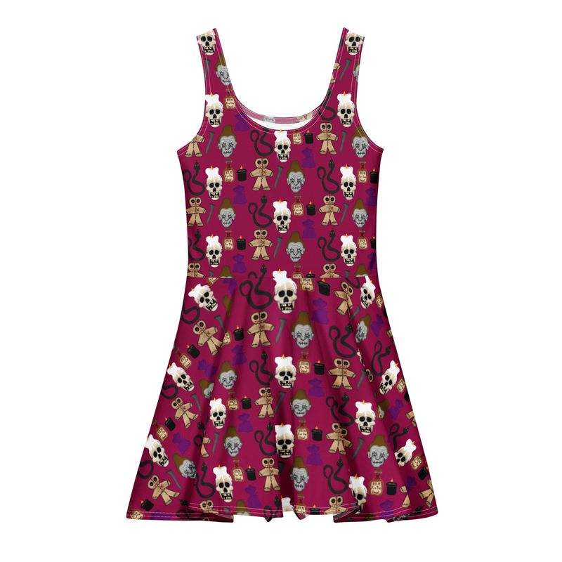 Voodoo Symbols Cotton Skater Dress Voodoo Symbols Cotton Skater Dress
