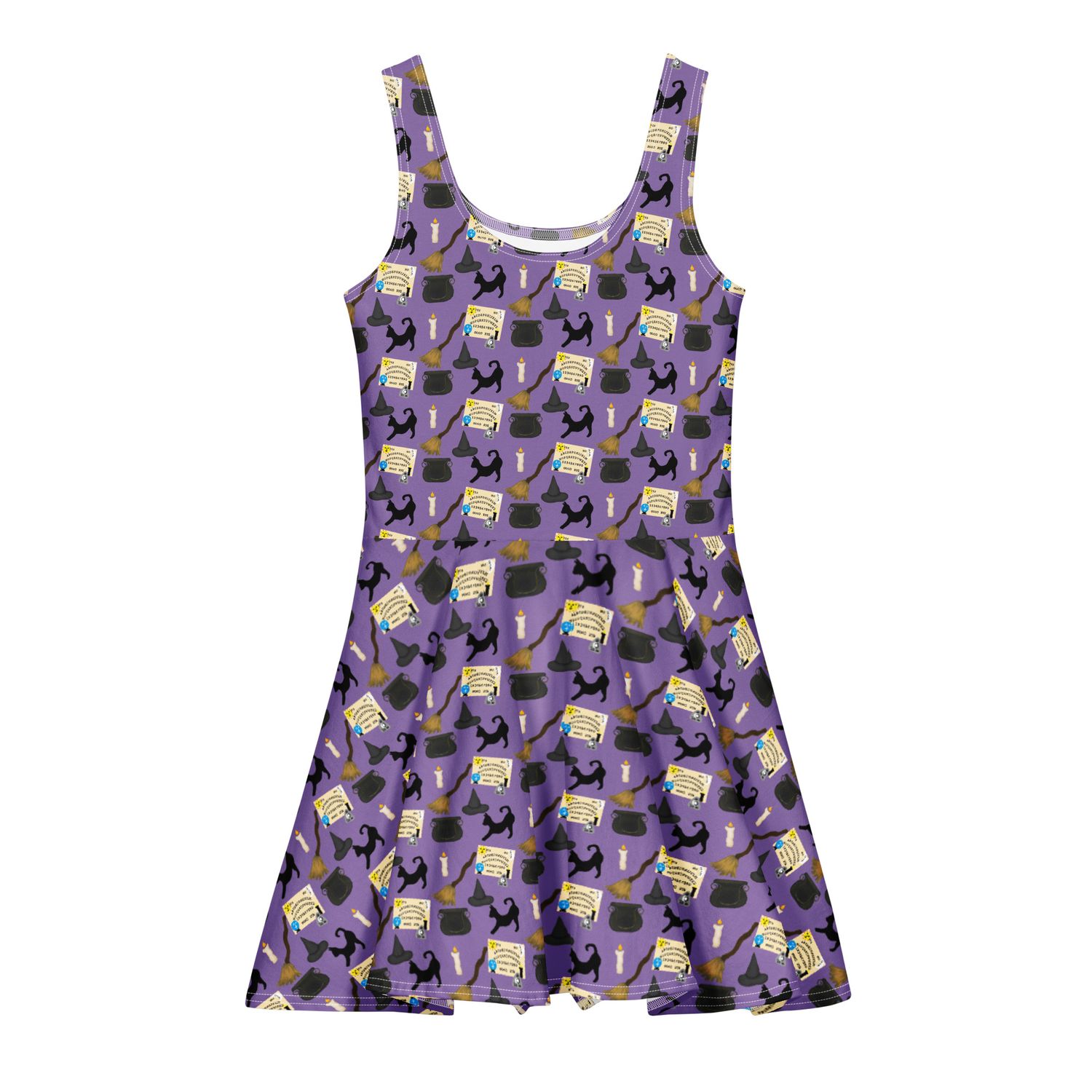 Classic Witchcraft Symbols Women's Witchy Cotton Skater Dress