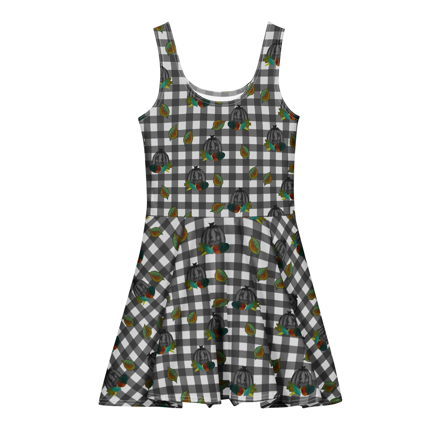 Midnight Harvest Spooky Autumn Cotton Skater Dress