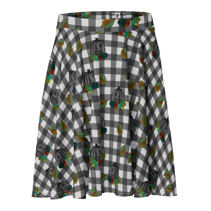 Midnight Harvest Spooky Autumn Skater Skirt Midnight Harvest Spooky Autumn Skater Skirt