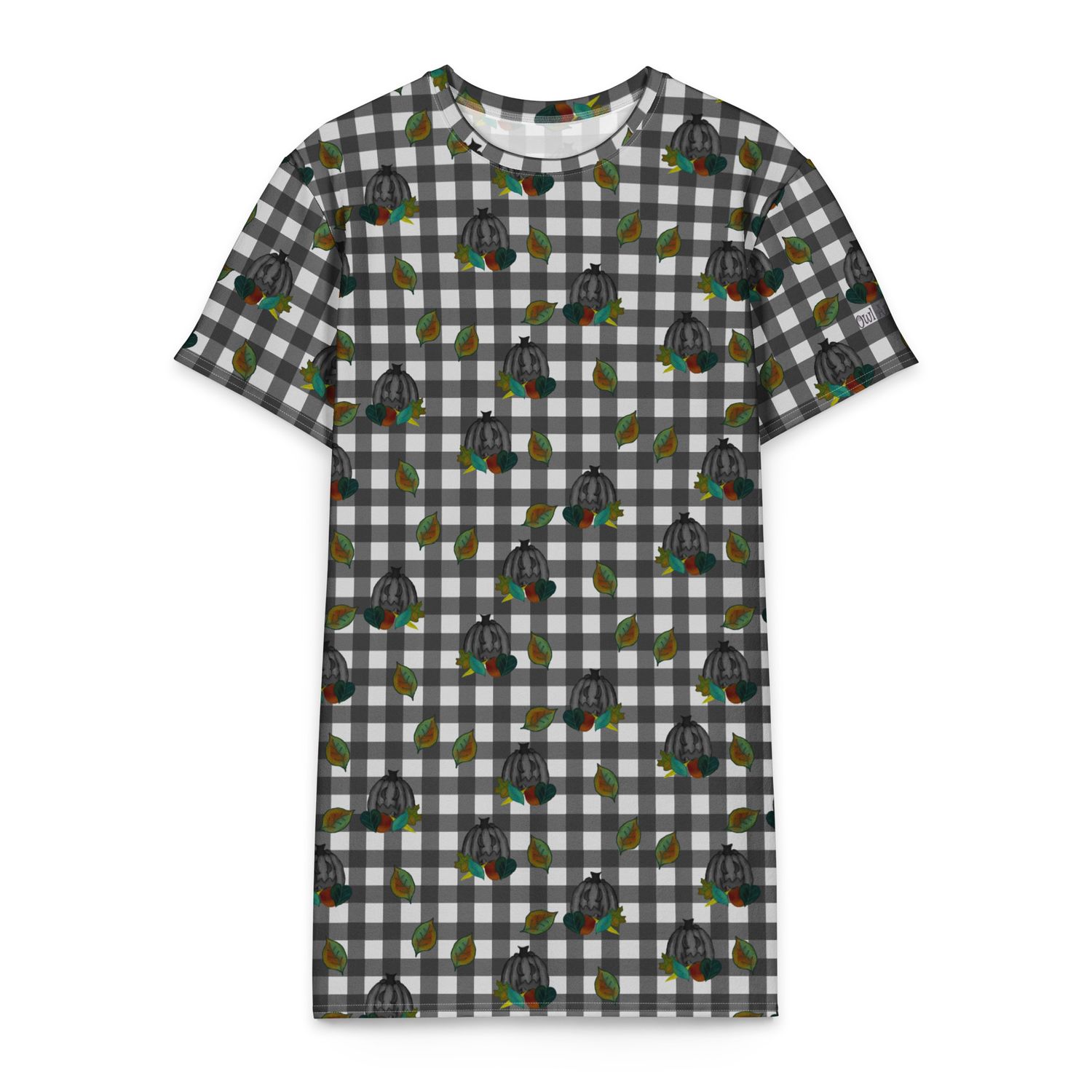 Midnight Harvest Spooky Autumn Cotton Loungewear T-Shirt Dress Midnight Harvest Spooky Autumn Cotton Loungewear T-Shirt Dress