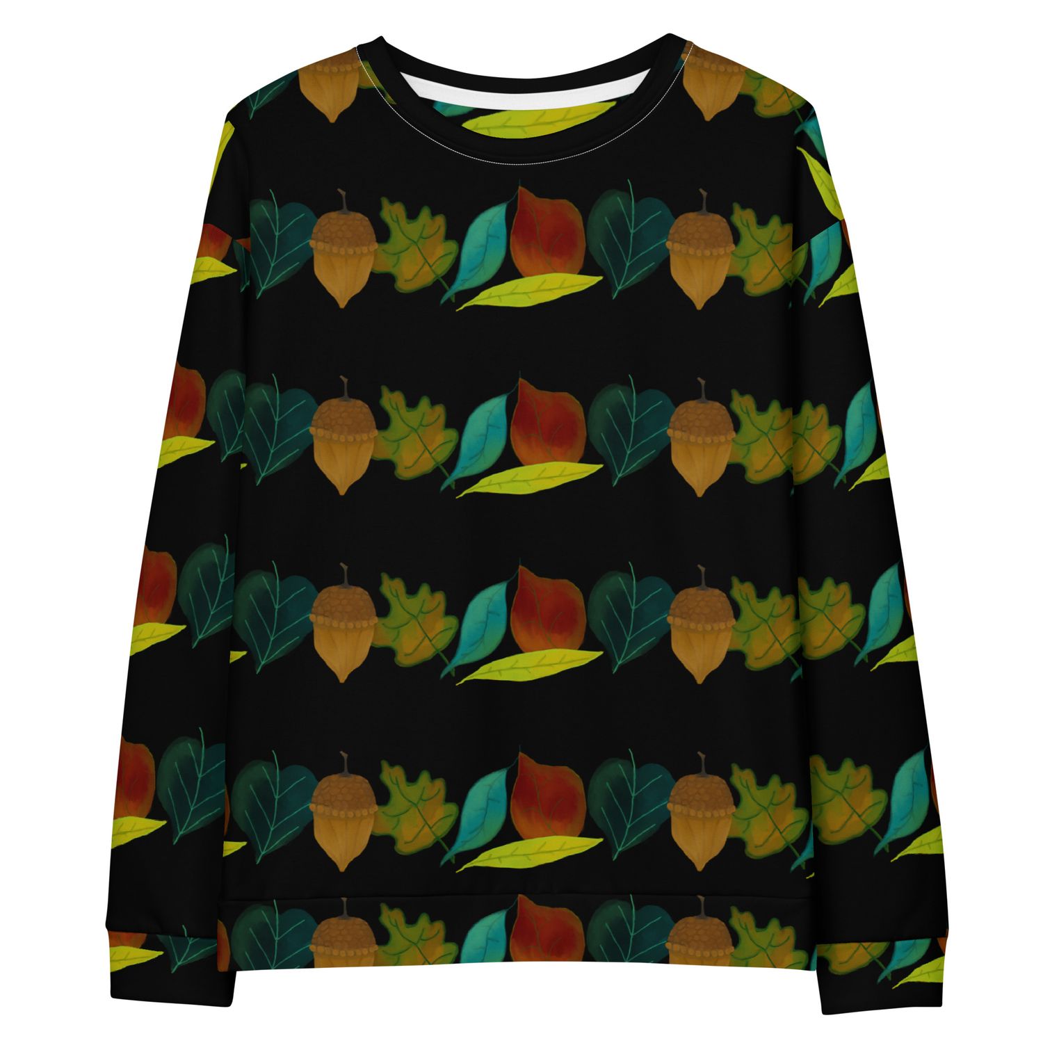 Midnight Fall Leaves Cotton Graphic Sweatshirt Midnight Fall Leaves Cotton Graphic Sweatshirt