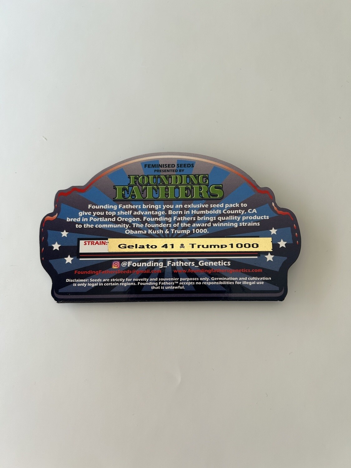 Gelato 41 x Trump1000 - 8 Fem Seeds - Founding Father&#39;s Genetics - *Personal Vault Item*