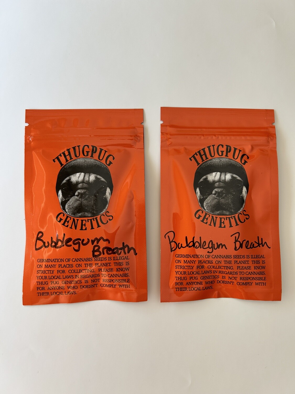 Bubblegum Breath x2 Packs - Thug Pug Regular Seeds - *Personal Vault Item*
