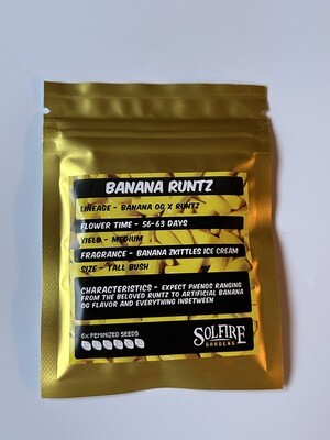 Banana Runtz - 6+ Fem Seeds - Sol Fire Genetics - *Personal Vault Item*