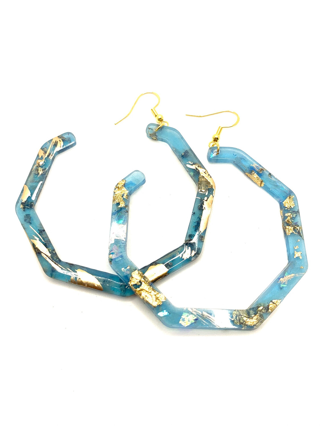 Blue & Gold Octo Hoops