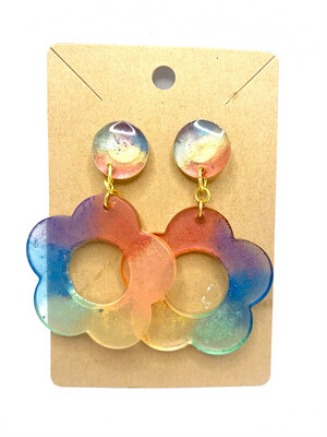 Rainbow Flower Earrings