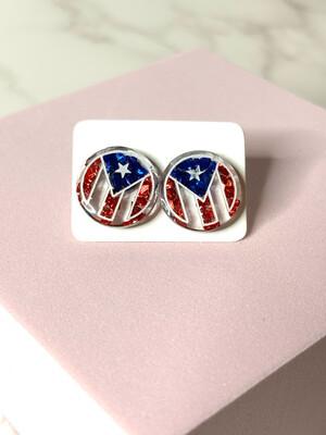 Puerto Rican Flag (Stud) Earrings