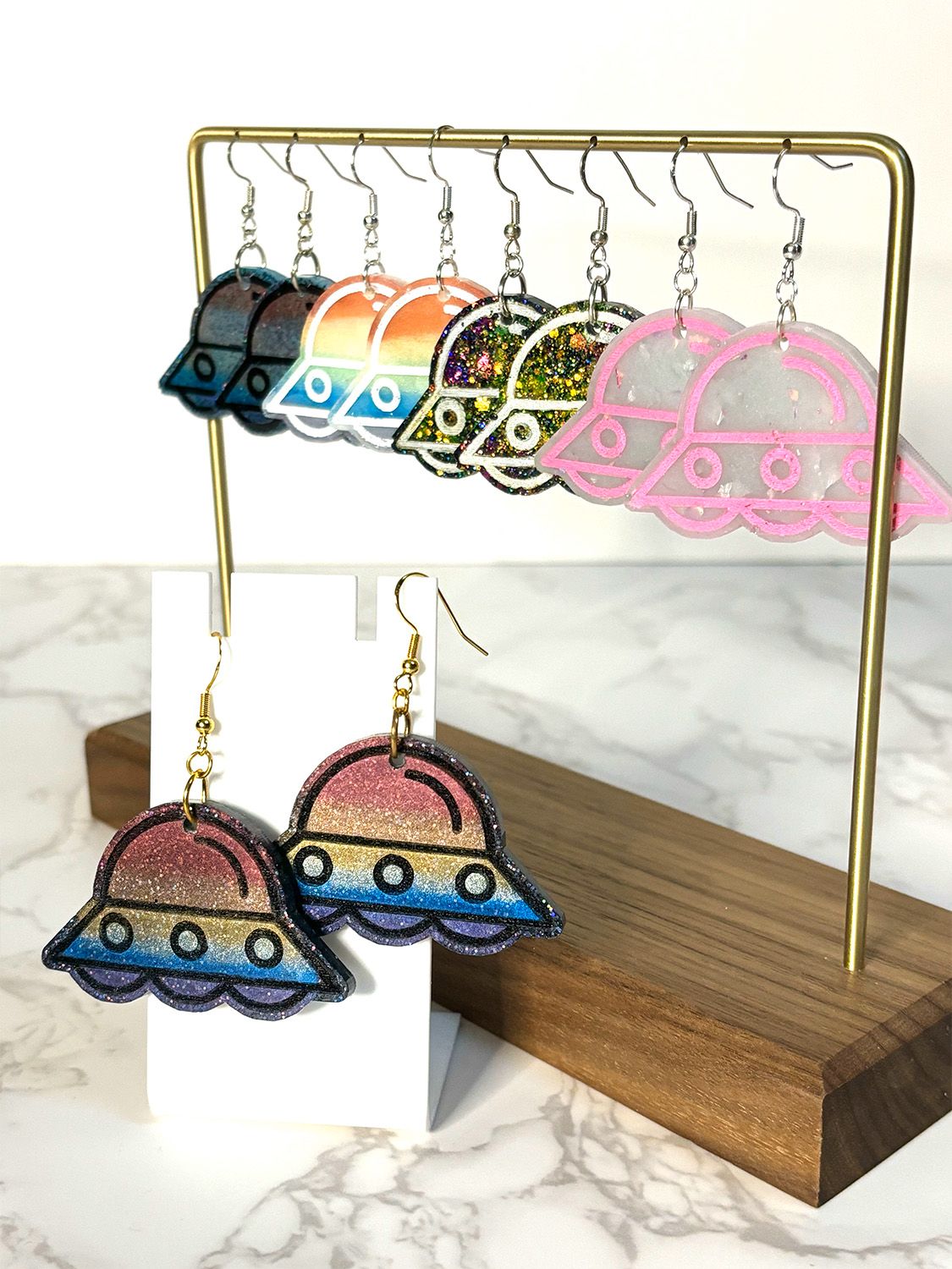 Spaceship Earrings