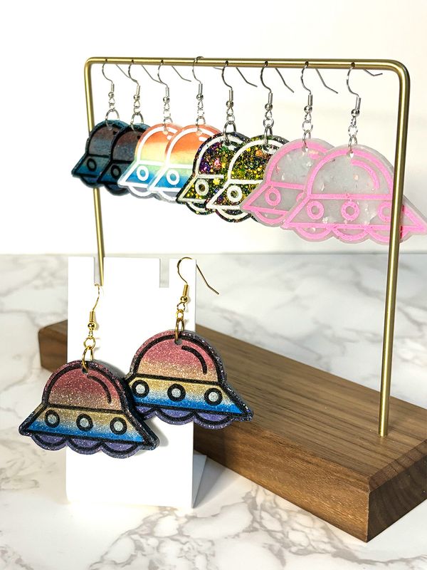 Spaceship Earrings
