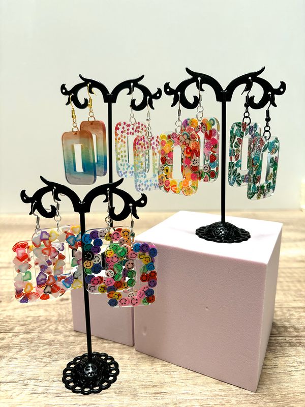 Squares! Confetti Earrings