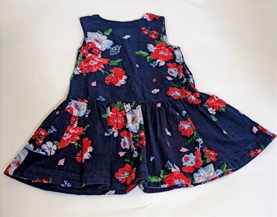 Navy Joules Floral Dress 5yrs