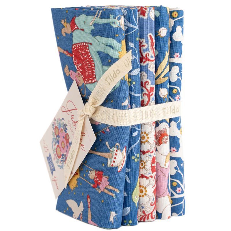 Tilda Stoffpaket Tilda Stoffpaket "Jubilee" Blue - 5 Stoffe - verschiedene Paketgrößen - 100% Cotton ab