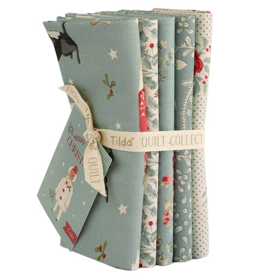 Tilda Stoffpaket "Merry Little Christmas" Duckegg von Tone Finnanger für Tilda Fabrics - 3 Paketgrößen - 100% Cotton ab