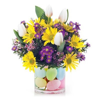 Sunshine, Tulips, Easter Eggs, Oh My! Bouquet
