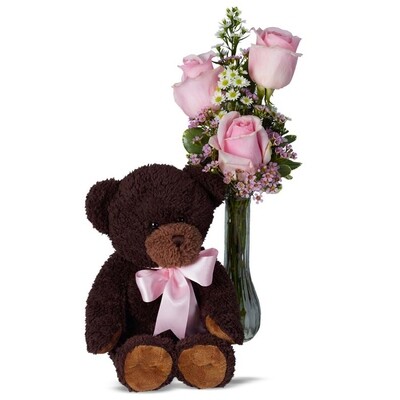 Beary Pink For You Bouquet