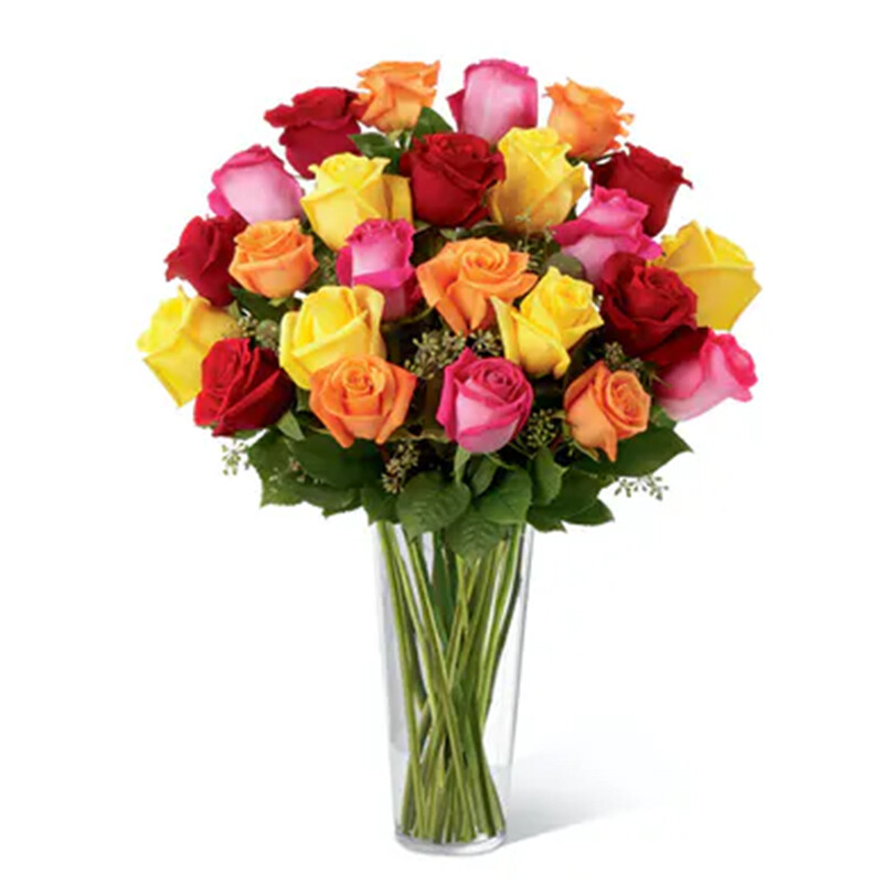 2 Dozen Assorted Color Rose Bouquet 2 Dozen Assorted Color Rose Bouquet