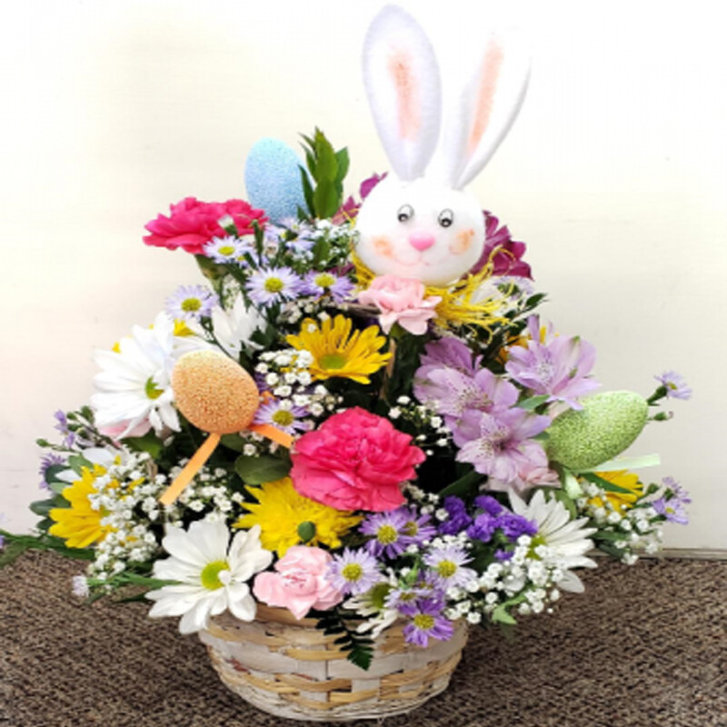 Bunny-tastic Easter Fresh Floral Arrangement