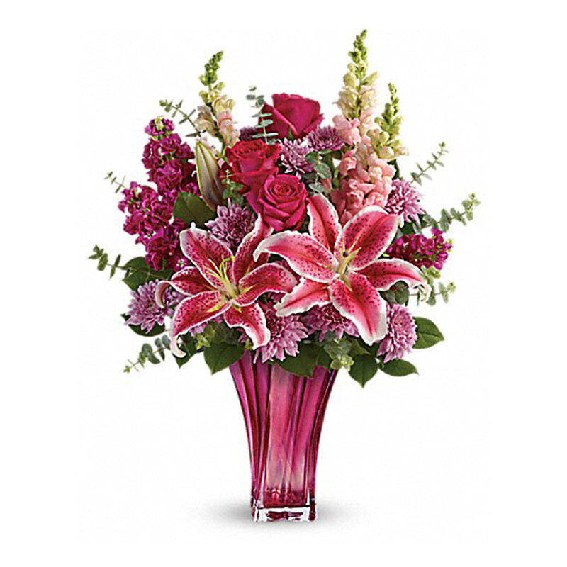 Tropical Infusion Pink Lily Bouquet
