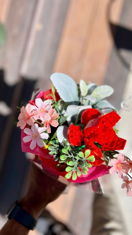 Brick &amp; Bloom Bouquet ( Single Lego Rose Stem )