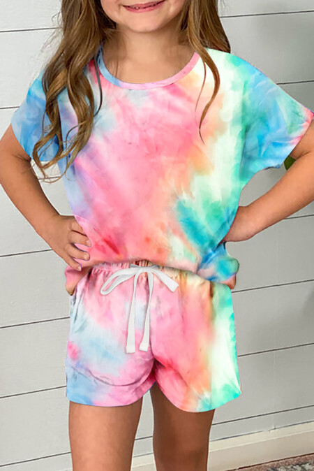 Rose Tie Dye Short Set