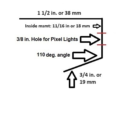 Pixel Lights - Lazy J Edge Mount