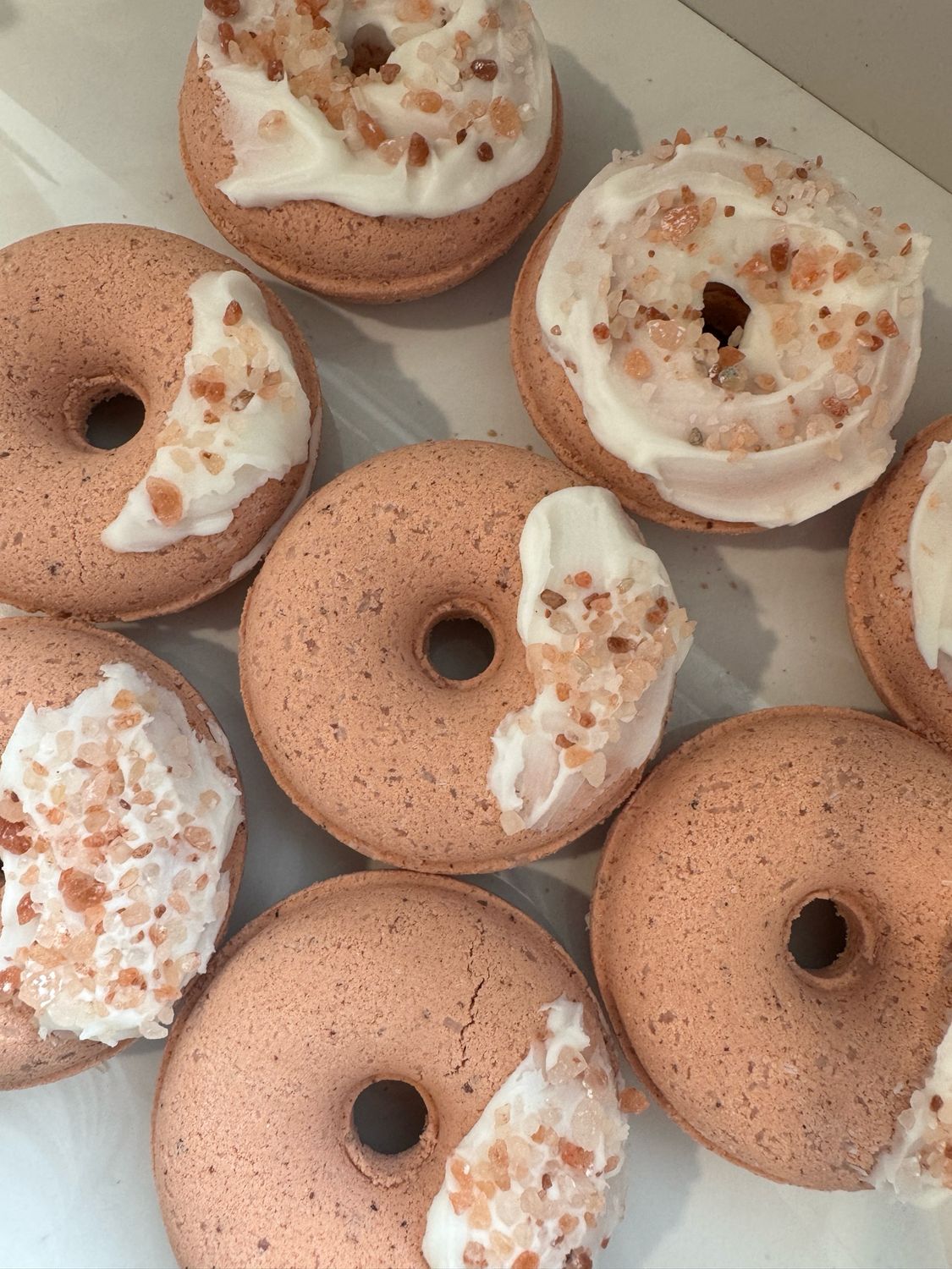 Pink Clay &amp; Cocoa Butter Donut Bath Bomb Soak
