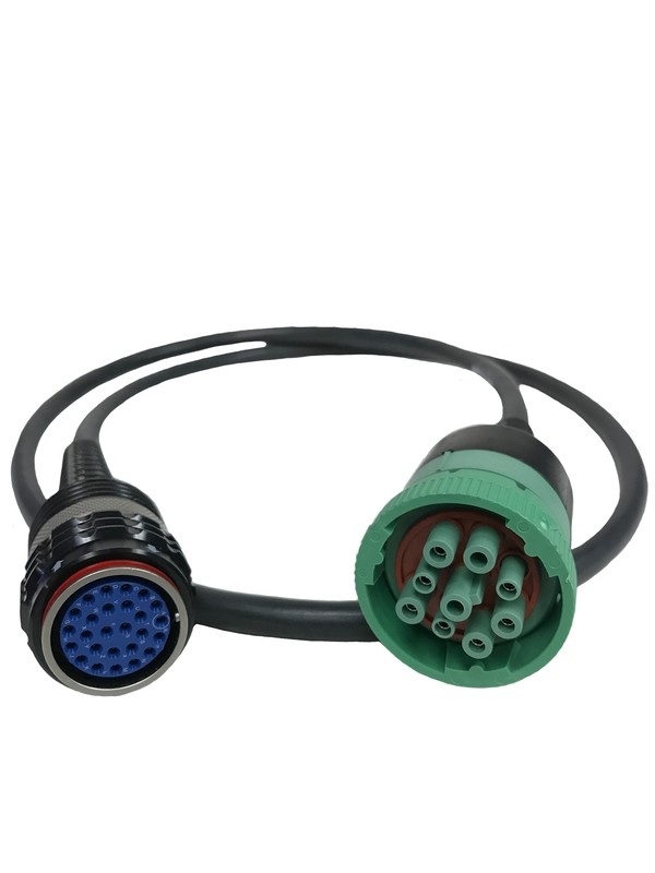 Volvo VOCOM I or VOCOM II datalink adapter to the 9-pin connector on the vehicle and is capable of ECU programming