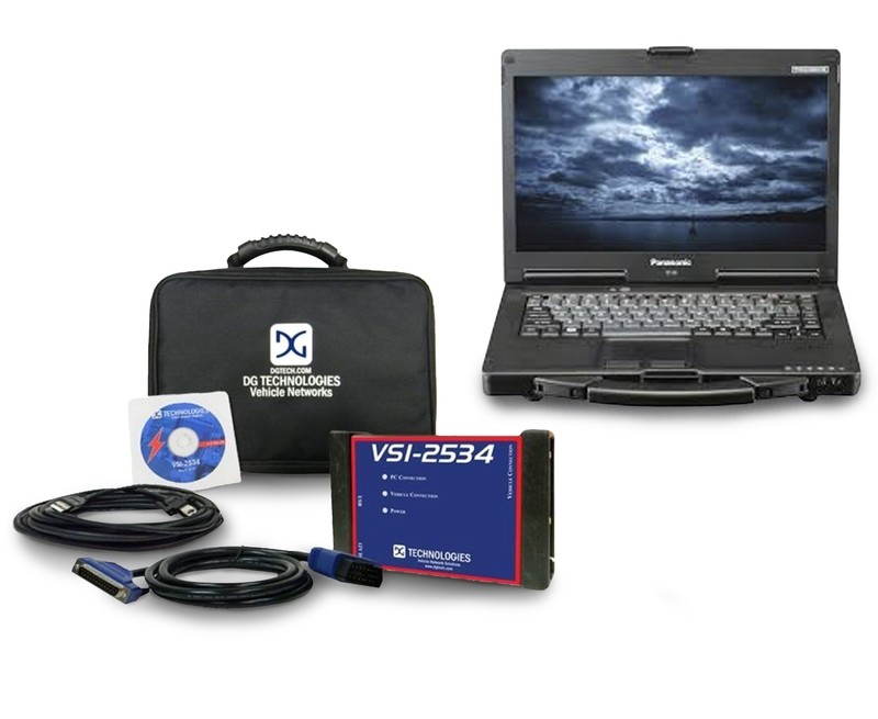 VSI J2534 Car Diagnostic Reprogrammer Scanner Toughbook Kit