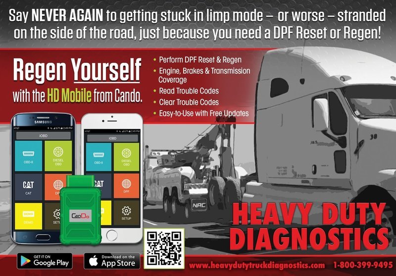 CanDo HD Bluetooth Mobile Commercial Heavy Tryuck Scanner with DPF Regens Bundle  INCLUDES TABLET