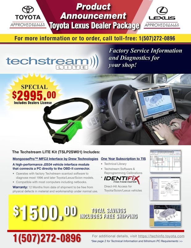 Toyota Techstream Dealer Toughbook Package Toyota Lexus Includes Programming Tis to Web