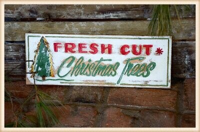 Peacock Park BF1918 Fresh Cut Tree Sign Engraved 