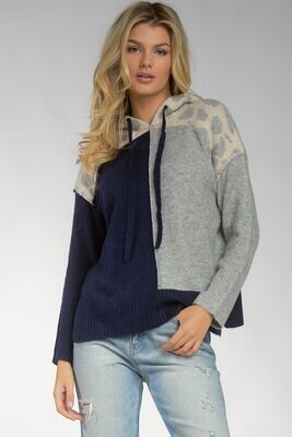 Elan SWB10624 Sweater W/Hoodie Print CB