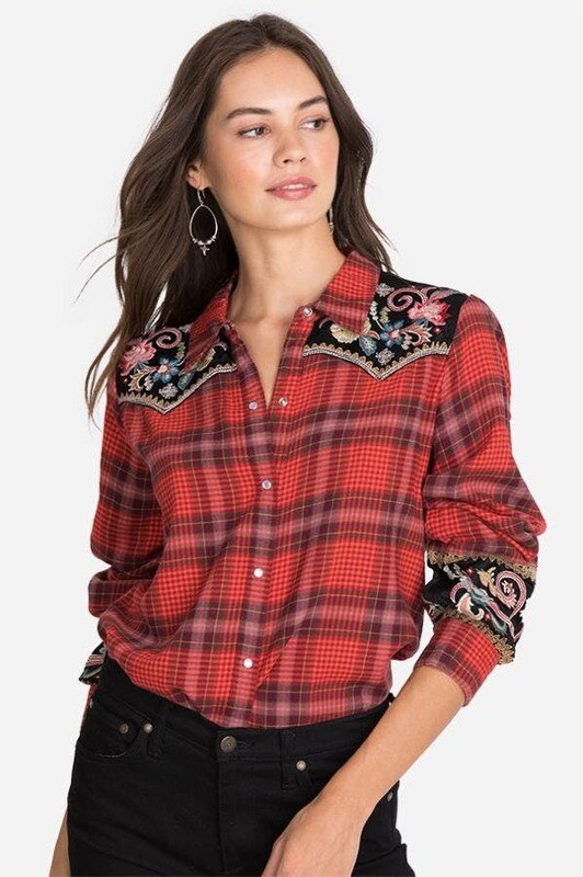 Johnny Was W17221-0 Esme LS Western Shirt 