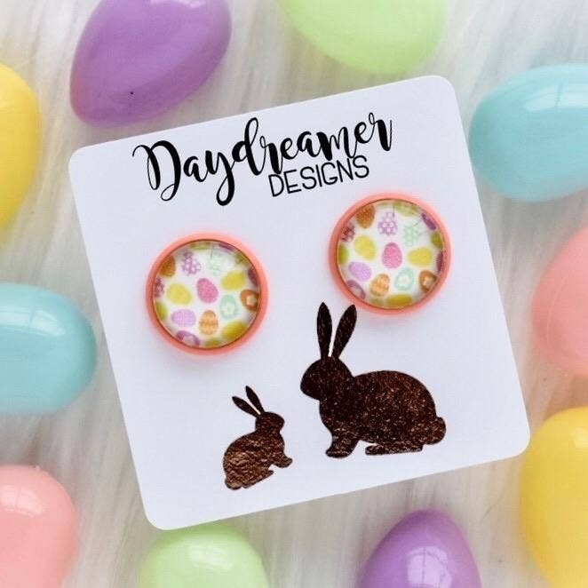 Daydreamers 8MM Floral Bunny Stud Earrings