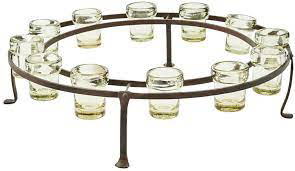 Barboglio 4245 El Riel Redondo W/ 12 Votives Mountain Blown 