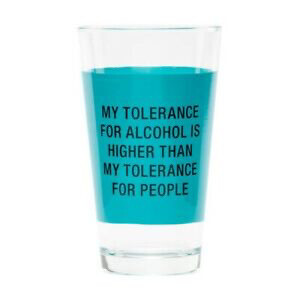 About Face 127786 My Tolerance Pint Glass 