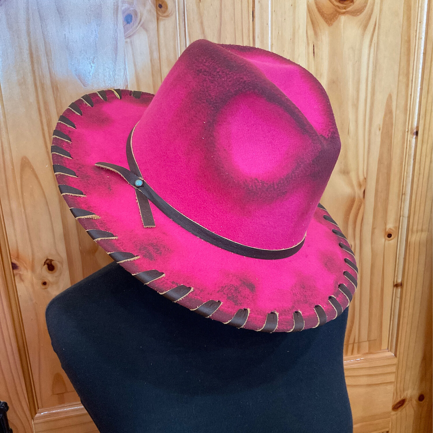 Kurtmen Fashion Hats Pink Brown Vintage Whip O/S 